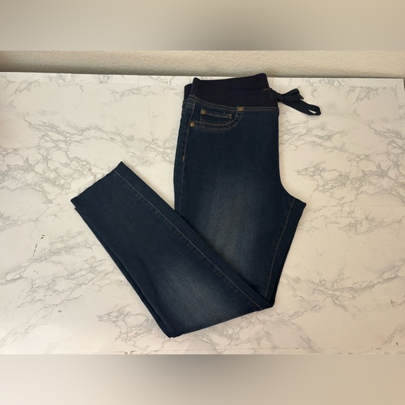 unbranded Denim - Jeans Womens Dark Blue High Rise Cotton Denim Pocket Sz 8 Stretch Waist​